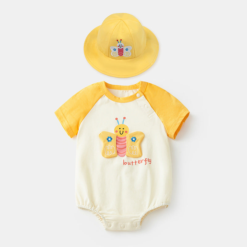 Cute Baby Romper Summer New Style Fashion Infant Bodysuit Thin Cotton Onesie for Newborn Girls