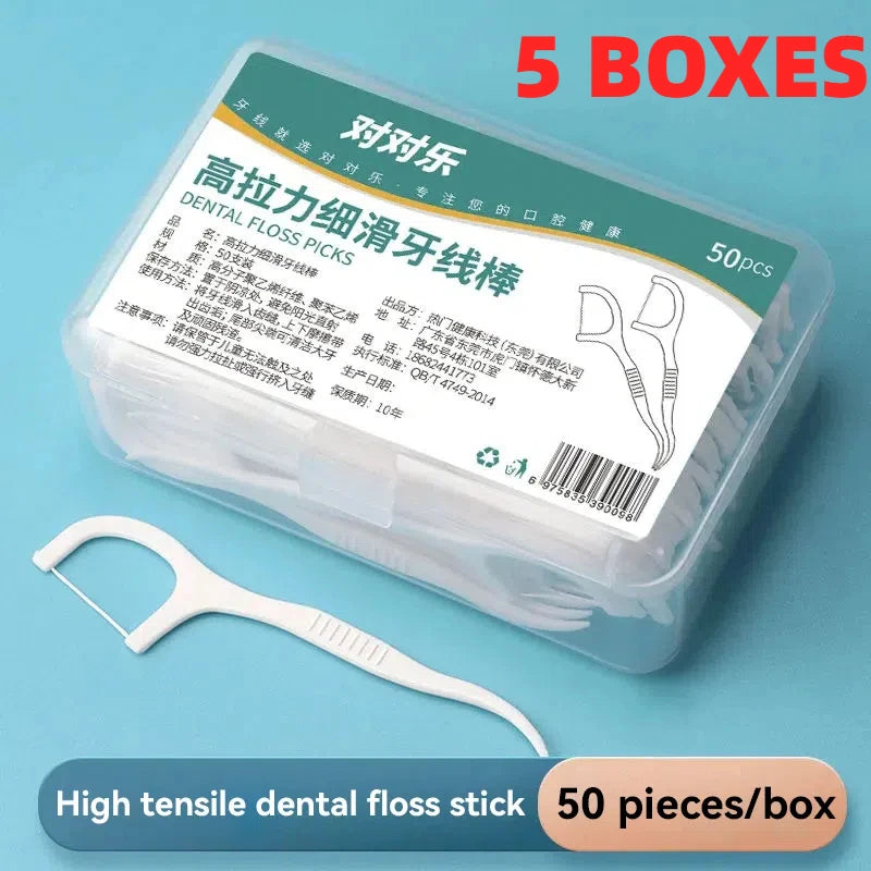 Cure-dents fil dentaire jetables – Boîte portable
