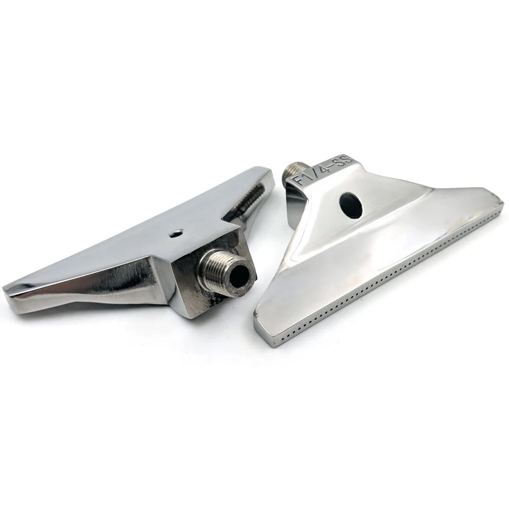 110mm 1/4" Stainless Steel Air Knife Nozzle, Flat Fan Compressed Air Blowing Nozzle for Industrial Drying, Cleaning, Cooling