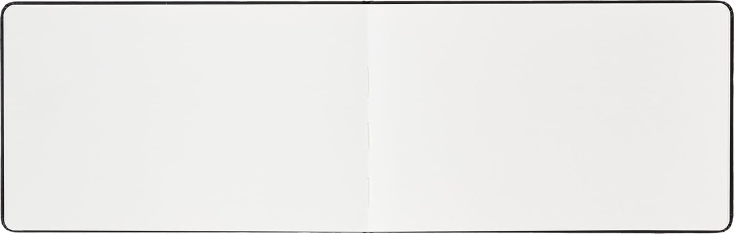 Moleskine Art Collection, aquarelalbum (tekenboek, hardcover, papier geschikt voor aquarelpotloden en verf, groot formaat 13 x 21 cm, 72 pagina's) zwart