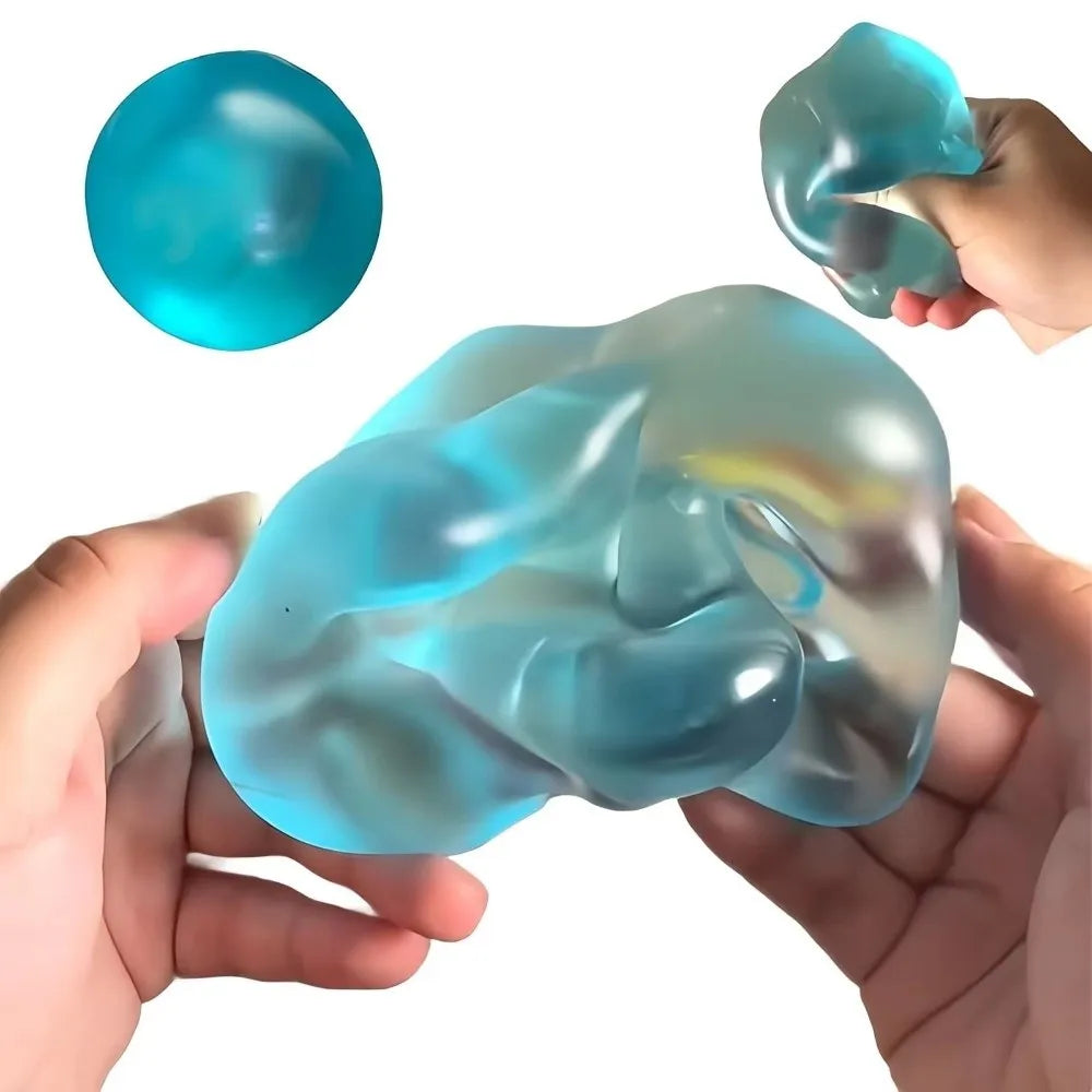 Blue Transparent Squishy Slow Resilience Stress Relief Anti Stress Sensory Fidgets Soft Material Simulate Sensory