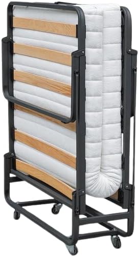 Lit pliant invité Sleepking Sarah – 90x200 cm – Mousse froide, tête de lit réglable, housse de protection – 150 kg