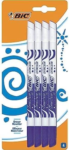 BIC Mini-gum, blauwe inkt, 4 stuks