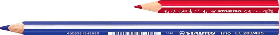 STABILO - 12 Triangular Colored Pencils - Trio Thick Short Animal Vibes - 12 Colours