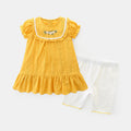 Baby Summer  Outfit for Toddlers Five-Piece Pants Two-Piece Set, Lightweight Dress Set