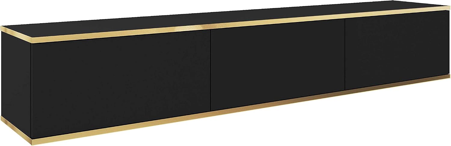Meuble TV Mural Design | Ouverture Push-to-Open | 175 x 30 x 32 cm