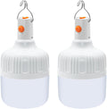 Ledeak 2 stuks led-lantaarn, camping, USB, oplaadbaar, krachtig, 500 lumen, 3 modi, helderheid, draagbaar, waterdicht, voor tent, vissen, wandelen, tuin, noodgevallen