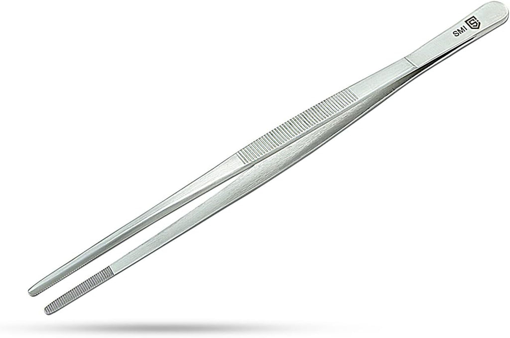 Pince de Cuisine SMI 26 cm – Acier Inoxydable, Pointe Dentelée Antidérapante, Barbecue & Grill