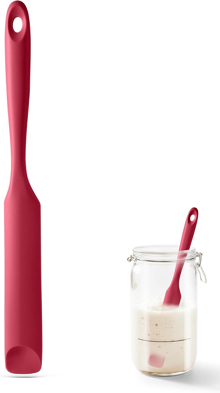 Spatule Silicone U-Taste – Embout Cuillère, Cœur Acier Inox, Résistante 315°C, 24,5 cm, Noir