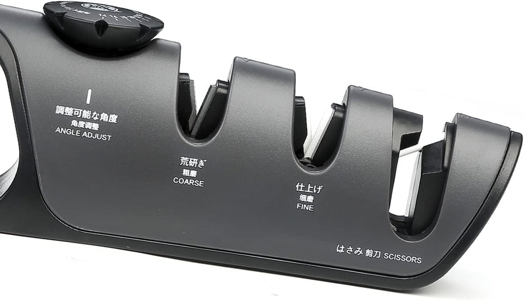Aiguiseur Couteaux Japonais MITSUMOTO SAKARI – Angle Réglable 14°-24°, 3 Niveaux, Multifonction