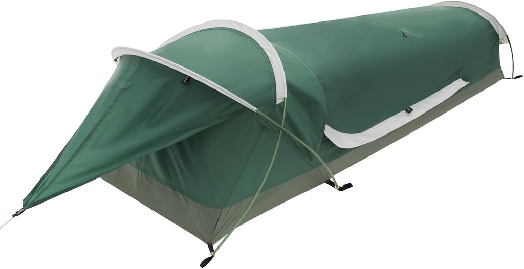 GEERTOP Ultralichte waterdichte bivaktent voor 1 persoon, groen, outdoor slaapzak, camping bivakzak, herbruikbare deken voor kamperen in de open lucht, wandelen