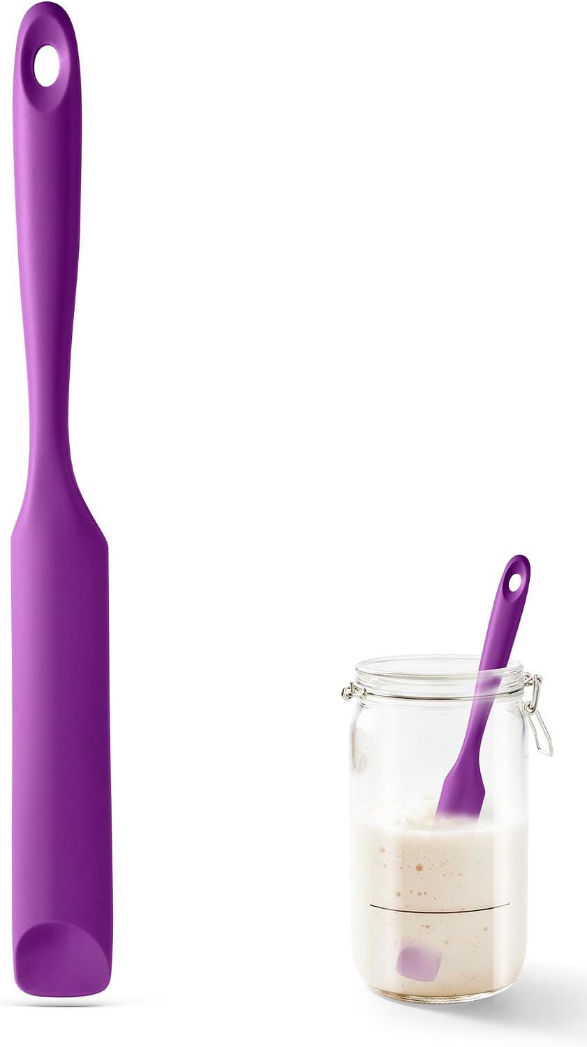 Spatule Silicone U-Taste – Embout Cuillère, Cœur Acier Inox, Résistante 315°C, 24,5 cm, Noir