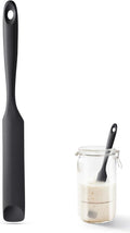 Spatule Silicone U-Taste – Embout Cuillère, Cœur Acier Inox, Résistante 315°C, 24,5 cm, Noir