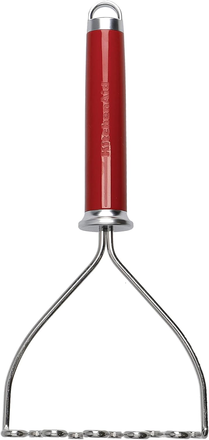 Presse-Purée KitchenAid Acier Inoxydable – Manche Ergonomique Antidérapant, Crème Amande