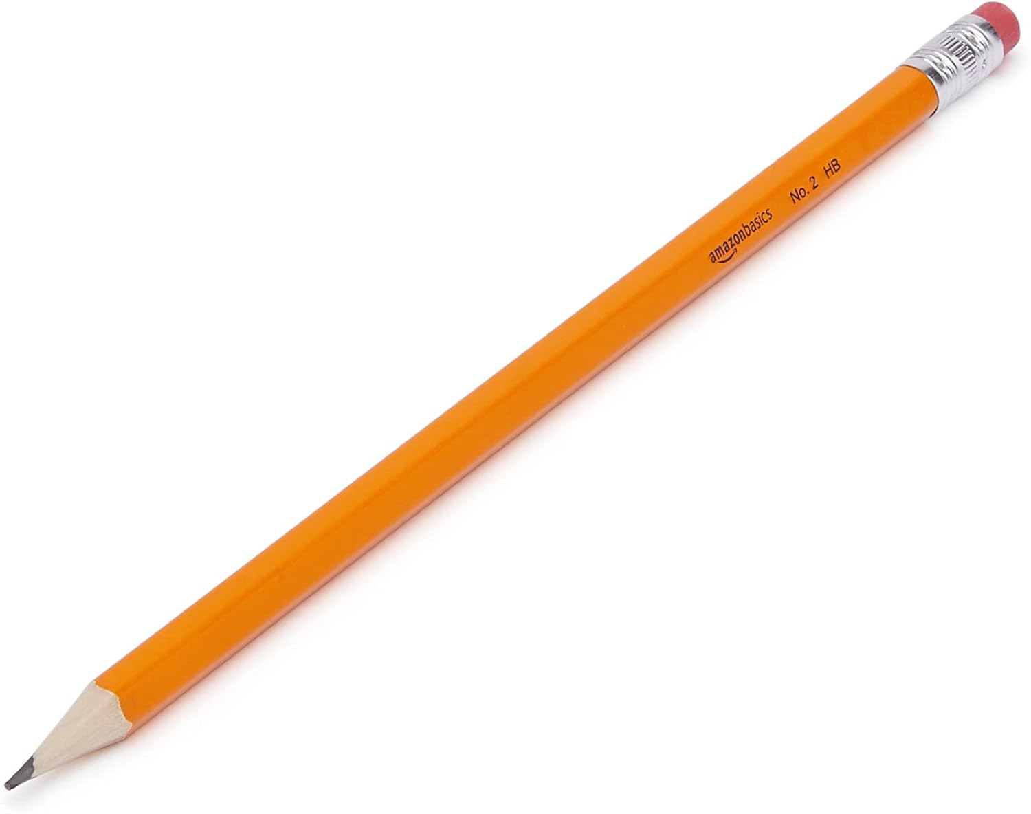 Amazon Basics PHB-30 voorgeslepen HB houten potloden, oranje