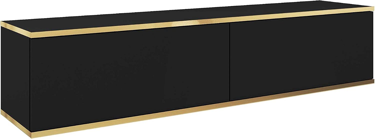 Meuble TV Mural Design | Ouverture Push-to-Open | 175 x 30 x 32 cm