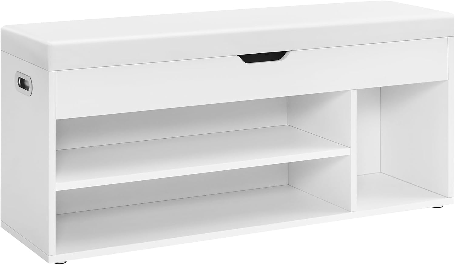 Banc à Chaussures Rembourré VASAGLE – Rangement 3 Compartiments, Style Vintage, 80 cm