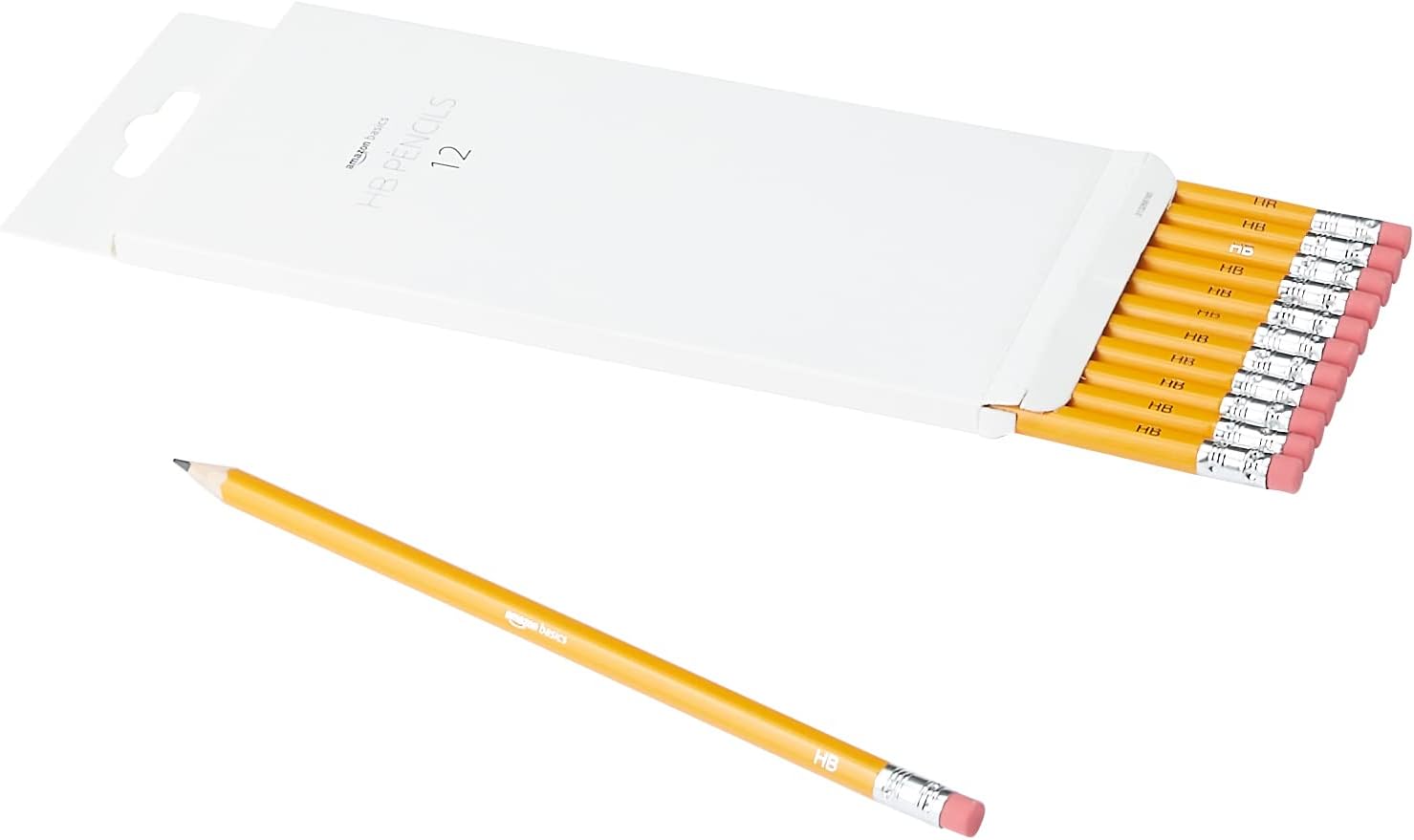 Amazon Basics PHB-30 voorgeslepen HB houten potloden, oranje
