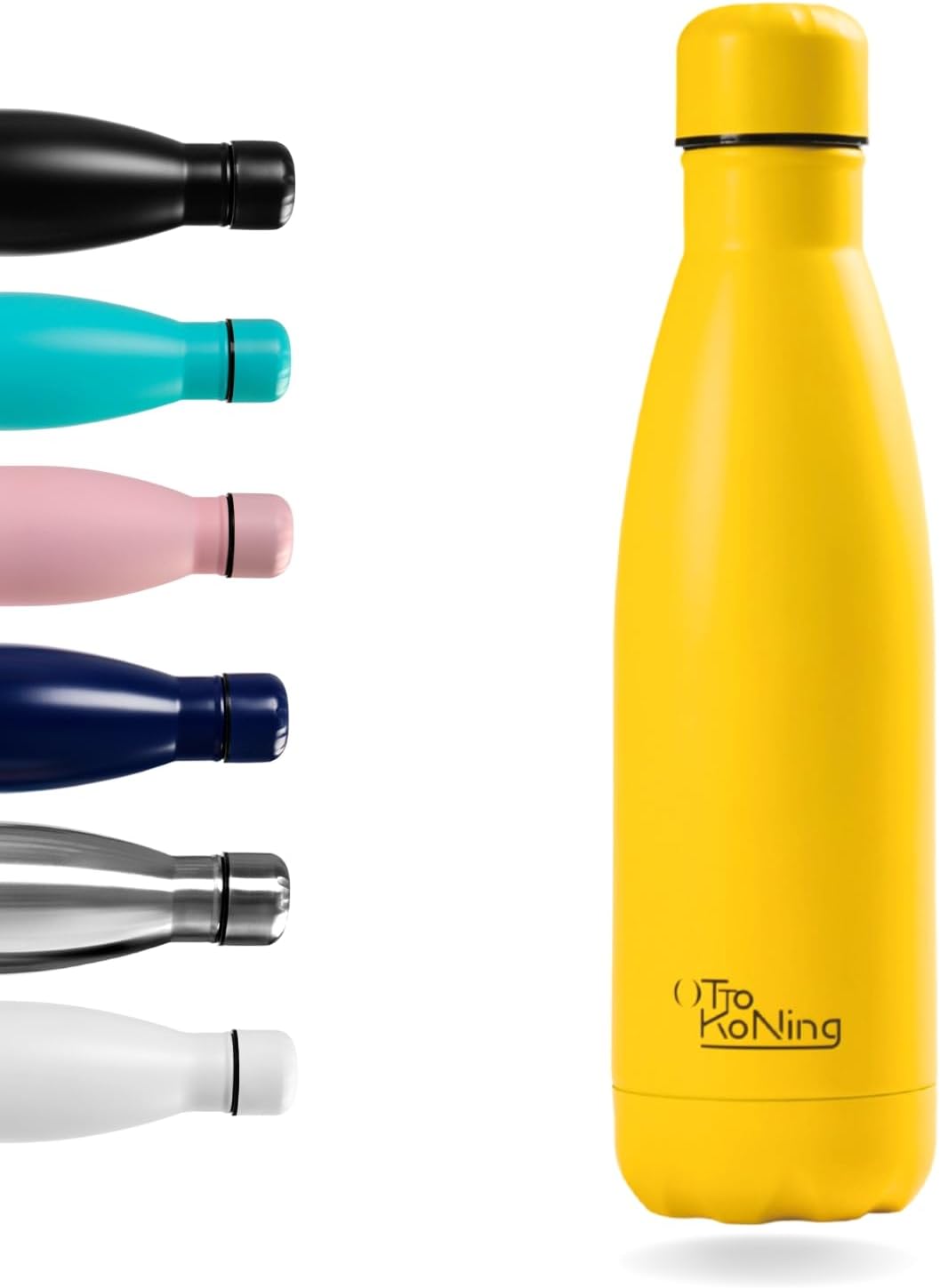 Otto Koning Insulated Water Bottle 500ml - Insulated Water Bottle Keeps Drinks Cold for 24 Hours and Hot for 12 Hours - Leak Proof Insulated Water Bottle BPA Free