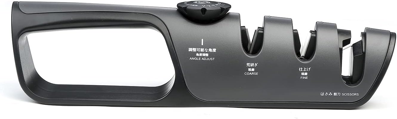 Aiguiseur Couteaux Japonais MITSUMOTO SAKARI – Angle Réglable 14°-24°, 3 Niveaux, Multifonction