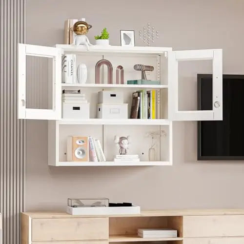 Vitrine Verrouillable 5 Étagères – Portes en Verre Trempé & Structure Métal Noir (180 cm)