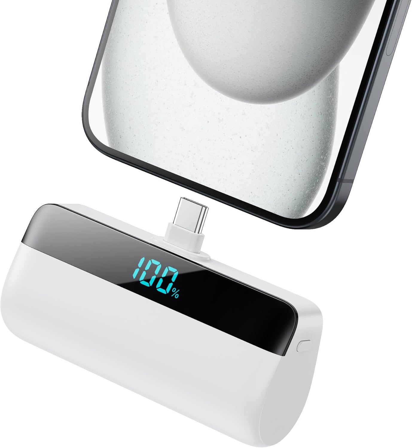 Feob Mini powerbank 5200 mAh voor iPhone 17/16 serie, PD 3A, snel opladen, USB C, powerbank met lcd-display, compatibel met iPhone 17/16/15 Plus Pro Max, Samsung S25/S24, telefoons