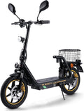 M5PRO-E Elektrische step, opvouwbaar, 48 V, 13 Ah, 30 km bereik | Snelheidsbegrenzing, display, 12 inch banden, zitting, kofferbak, spiegels, dubbele vering en schijfrem