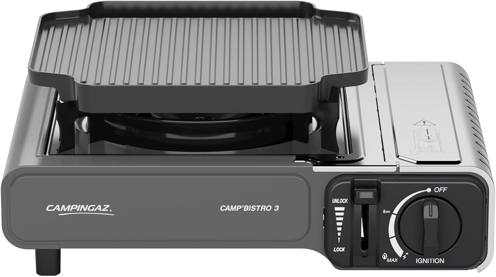 Campingaz Camp Bistro 3 Combo kooktoestel & grill | 1-pits campingkooktoestel | 2.200 watt | compact draagbaar buitenfornuis | inclusief draagtas voor eenvoudig transport | zwart