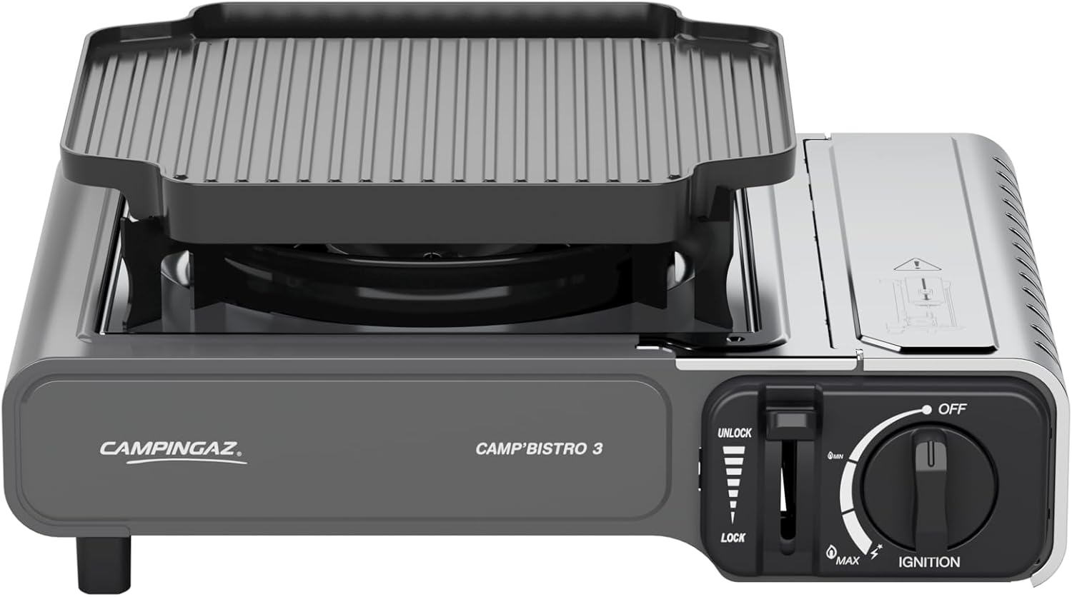 Campingaz Camp Bistro 3 Combo kooktoestel & grill | 1-pits campingkooktoestel | 2.200 watt | compact draagbaar buitenfornuis | inclusief draagtas voor eenvoudig transport | zwart