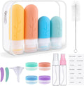 Siliconen reisflessen, 16-delig, reisaccessoires, complete set met containers voor shampoo, lotion en cosmetica, cabinevliegtuig, kleur