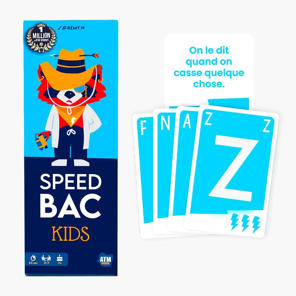 ATM Gaming Speedbac Kids – Children's Board Game – Perfect for Setting the Mood in the Family – 2 to 7 Players – Grand Prix du Jouet 2024 – Ages 7 and Above