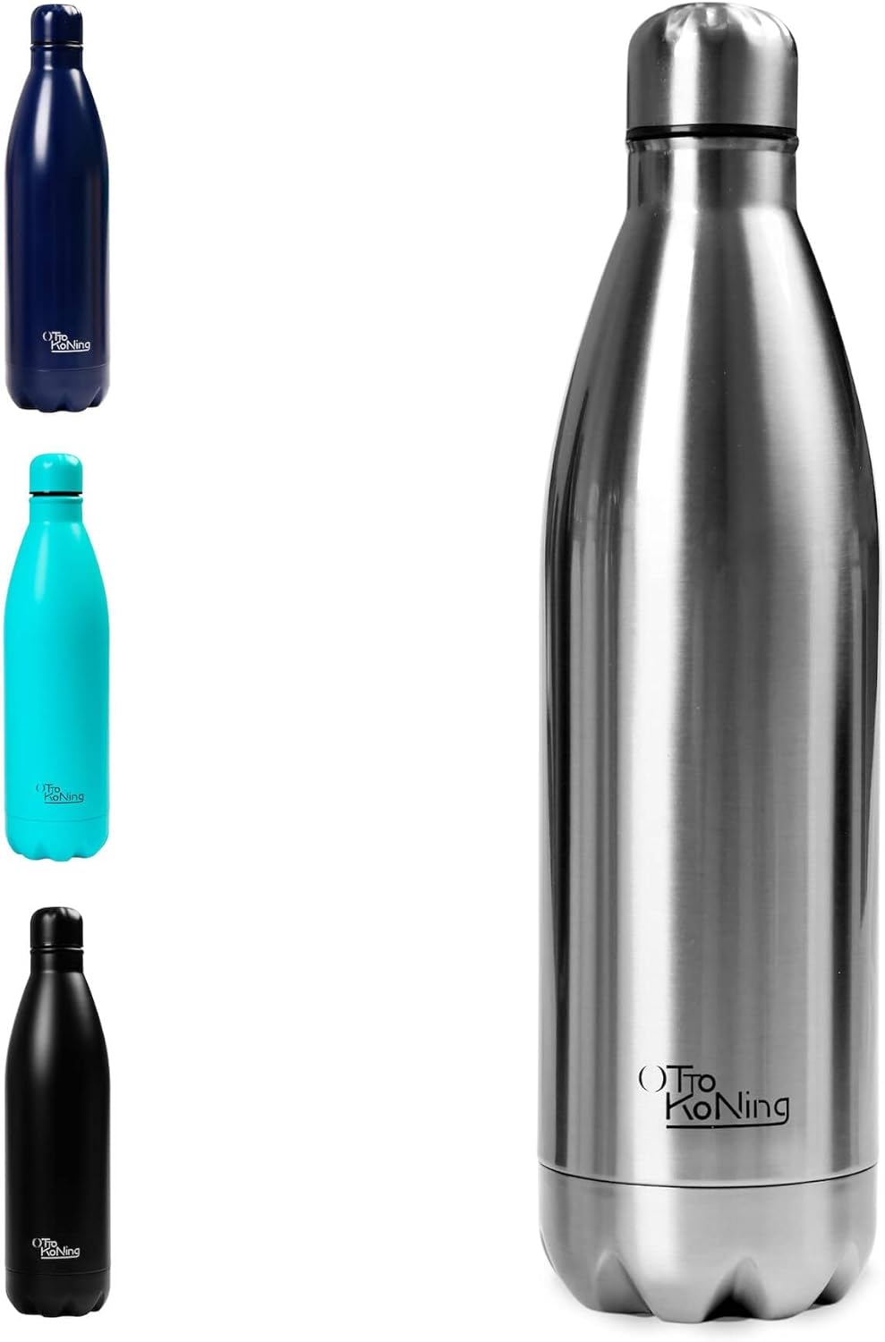 Otto Koning Insulated Water Bottle 500ml - Insulated Water Bottle Keeps Drinks Cold for 24 Hours and Hot for 12 Hours - Leak Proof Insulated Water Bottle BPA Free