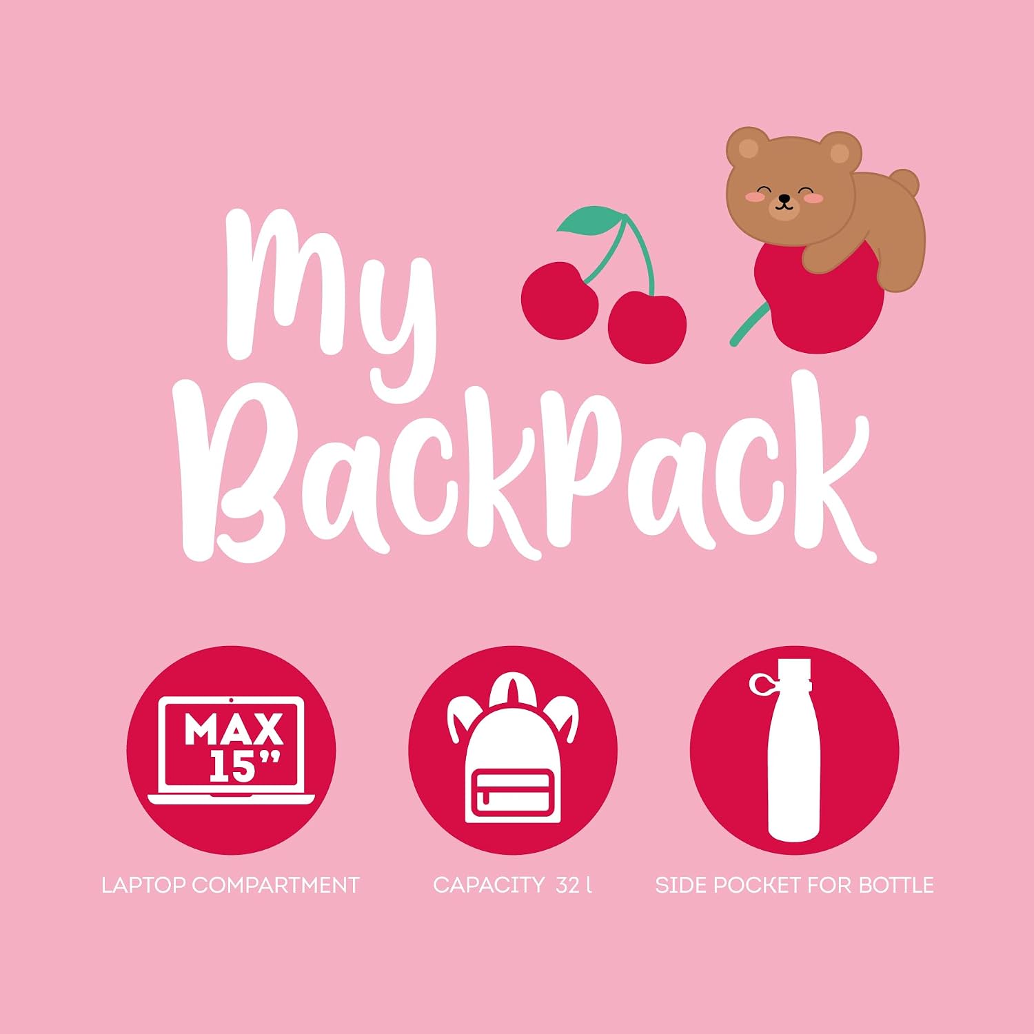 Legami My Backpack Rugzak voor kinderen, uniseks, 1 stuk, Groen, Casual