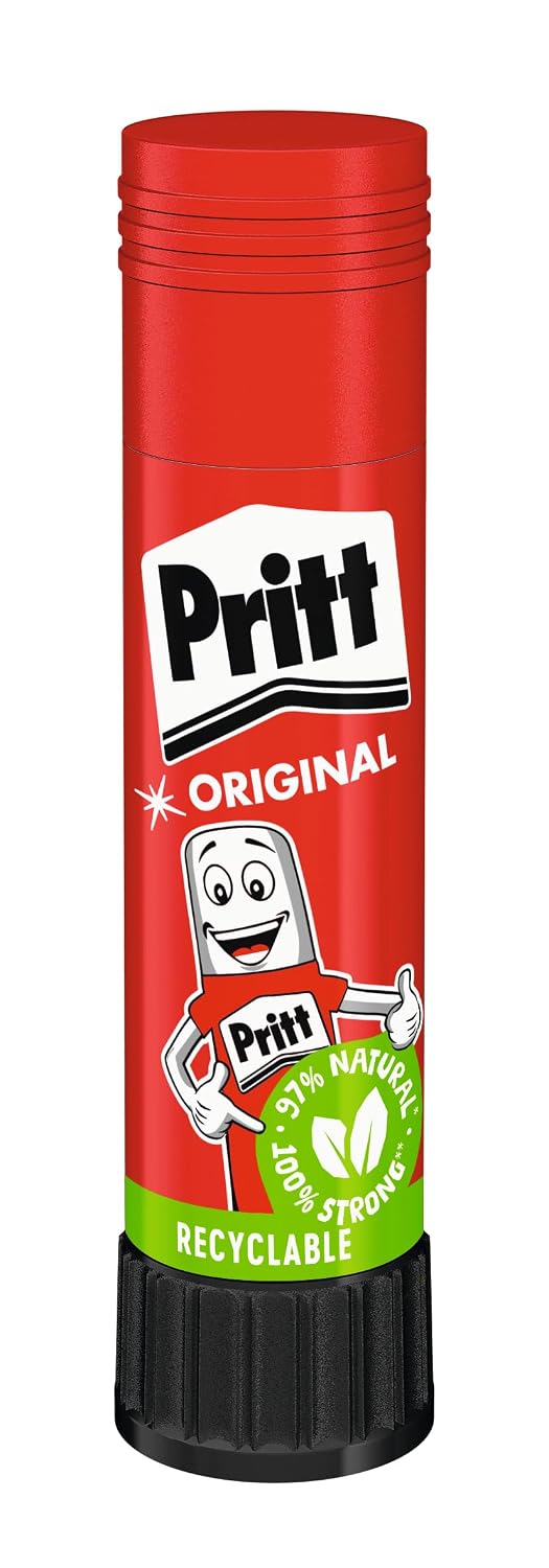Pritt Lijmstift, veilige en kindvriendelijke lijm om te knutselen, sterke lijm voor school en kantoor, 1 Pritt lijmstift 11 g