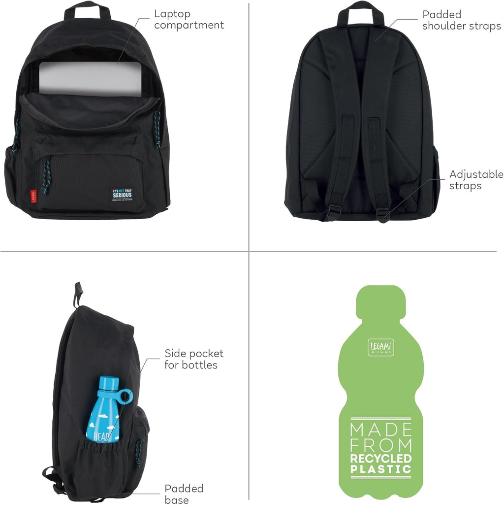 Legami My Backpack Rugzak voor kinderen, uniseks, 1 stuk, Groen, Casual