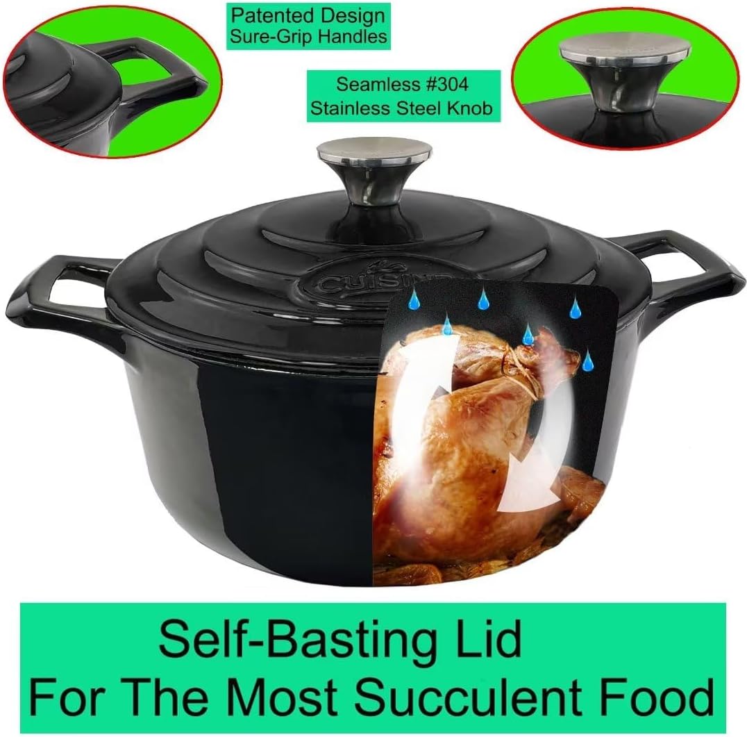 Cocotte Ovale en Fonte Émaillée La Cuisine – 5 L, Canneberge, Bouton Doré, Induction