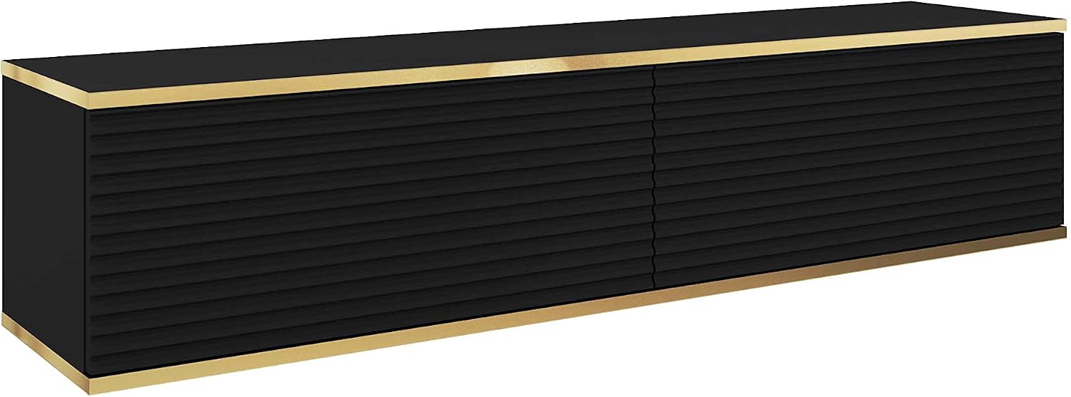 Meuble TV Mural Design | Ouverture Push-to-Open | 175 x 30 x 32 cm
