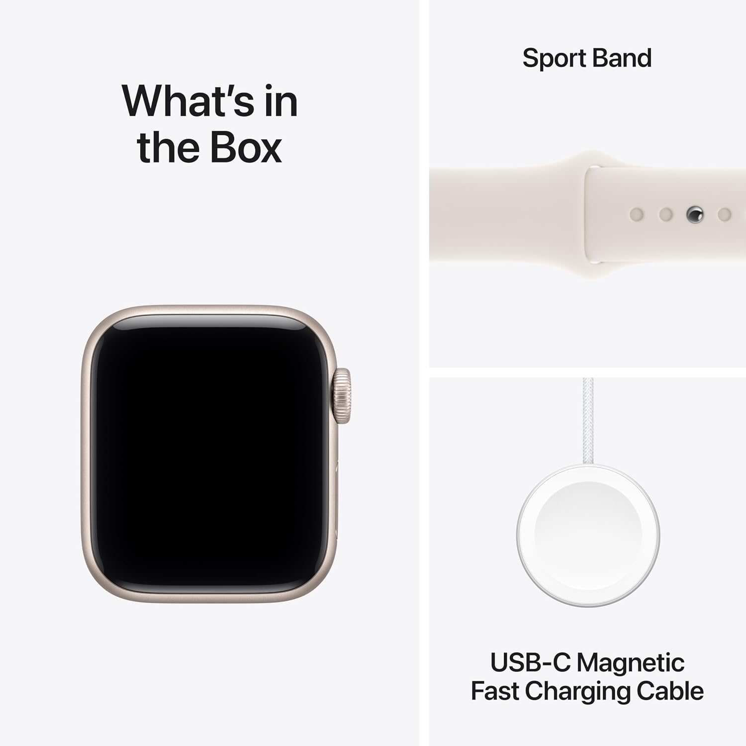 Apple Watch SE 3 [GPS 40mm] Smart Watch with Starlight Case and Starlight Sport Band - Activity / Sleep / Heart Rate Monitor - Always On Screen