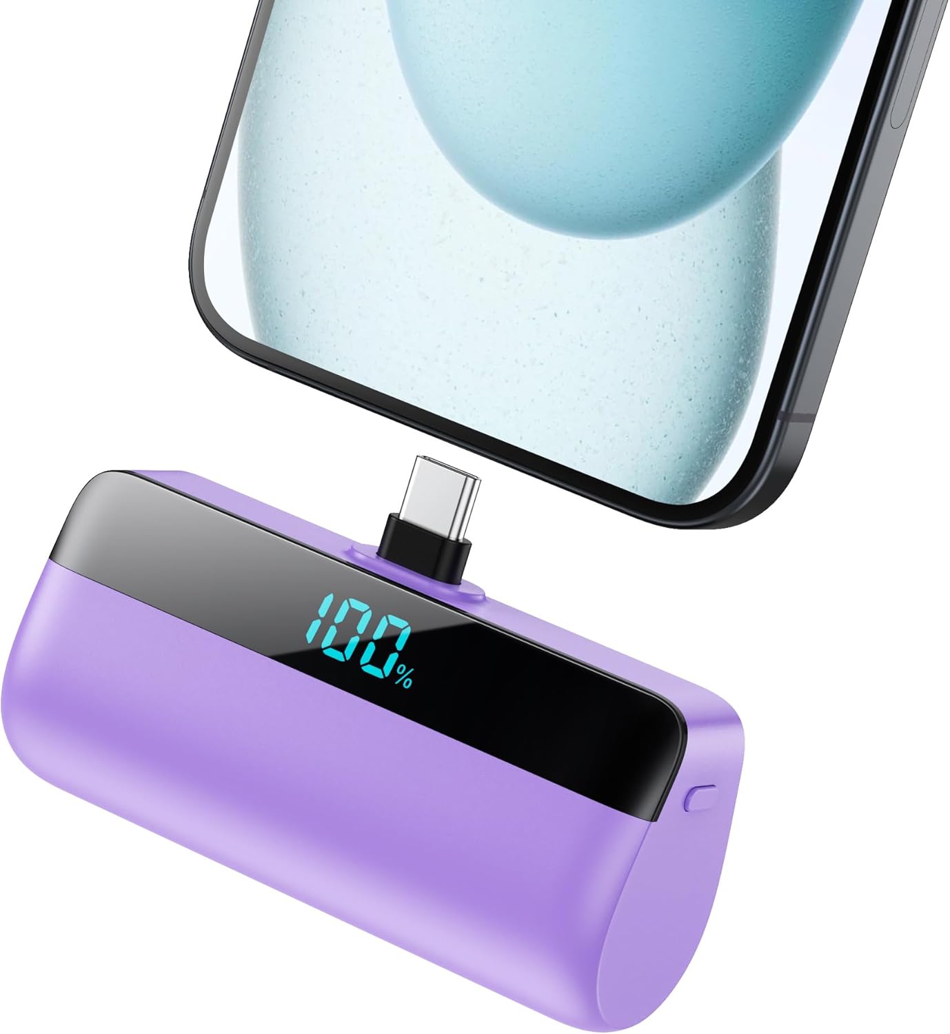 Feob Mini powerbank 5200 mAh voor iPhone 17/16 serie, PD 3A, snel opladen, USB C, powerbank met lcd-display, compatibel met iPhone 17/16/15 Plus Pro Max, Samsung S25/S24, telefoons