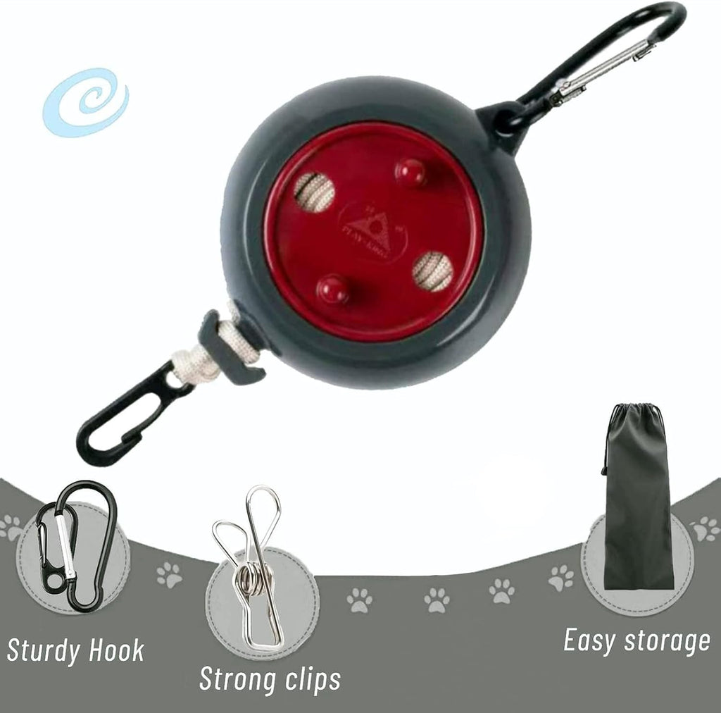Intrekbare waslijn voor camping, outdoor, reizen, 10 m, met 10 winddichte wasknijpers