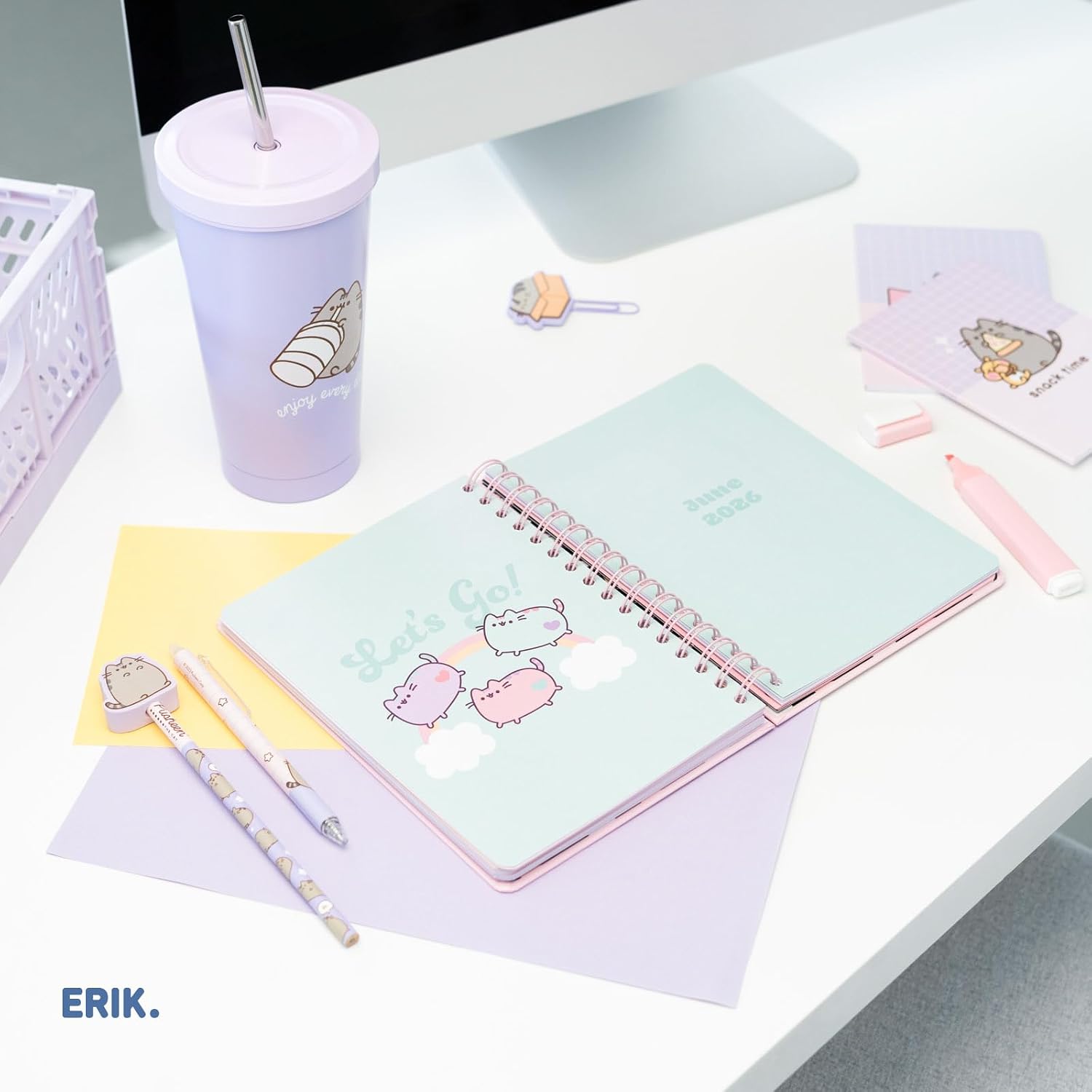 Grupo Erik - Pusheen Schoolagenda 2025 2026 | A5-formaat, schrijfwaren voor jongeren, schoolbenodigdheden, agenda 2025 2026 meisjes