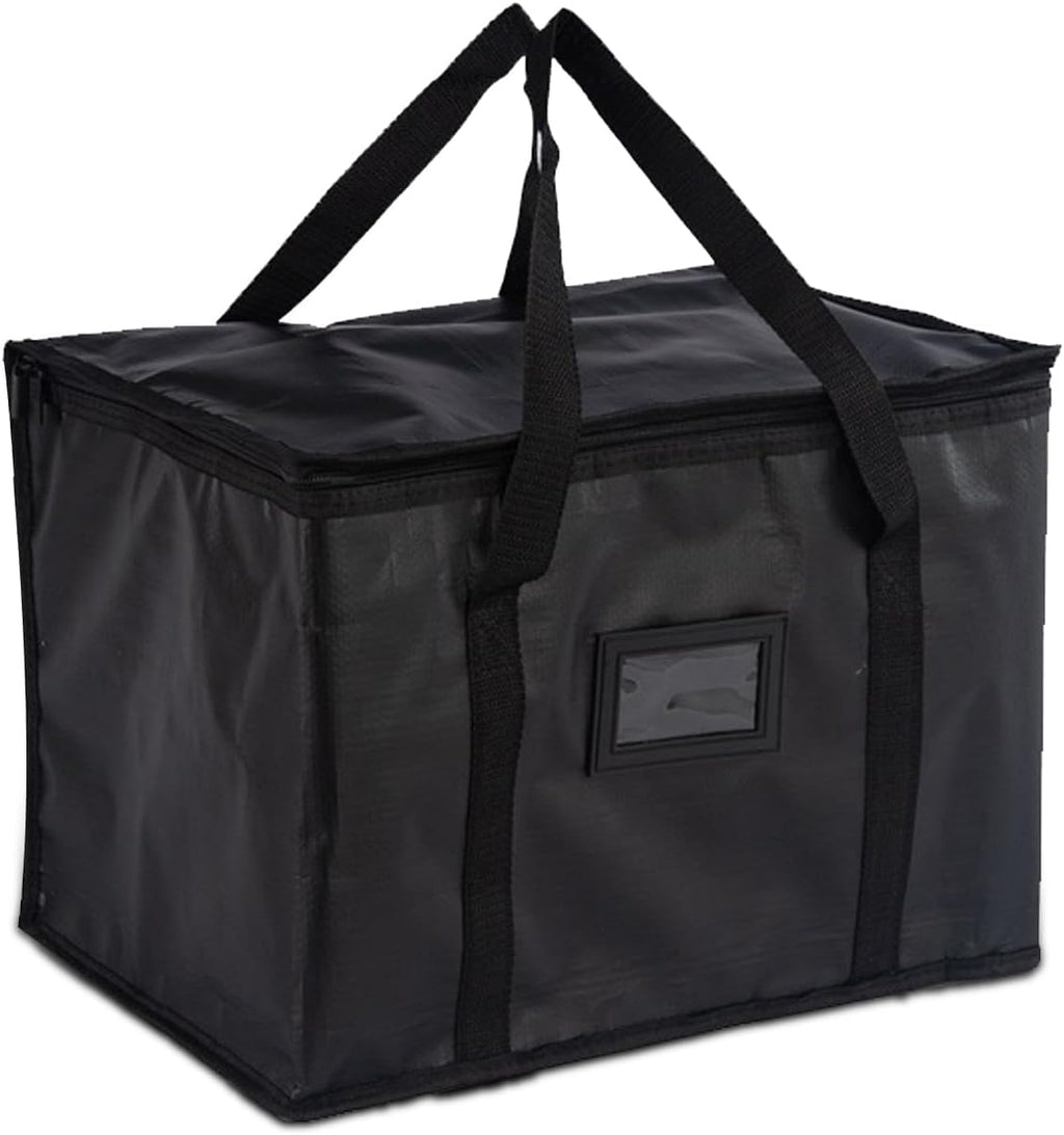 SUOXU Koeltas, 40 liter, grote opvouwbare geïsoleerde lunchtas voor picknick en reizen, winkelen, koelbox voor camping, barbecue en voedsellevering (zwart)