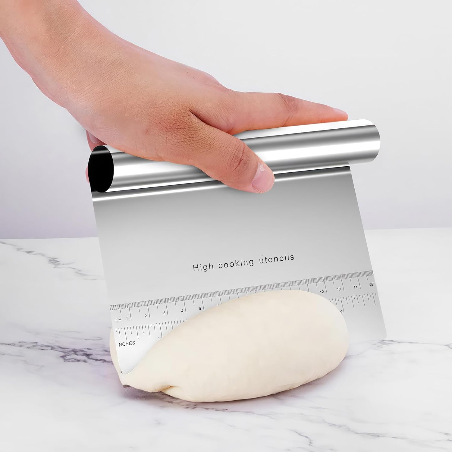 Lot de 2 Raclettes à Pâte en Inox — Coupe-Pâte avec Graduation