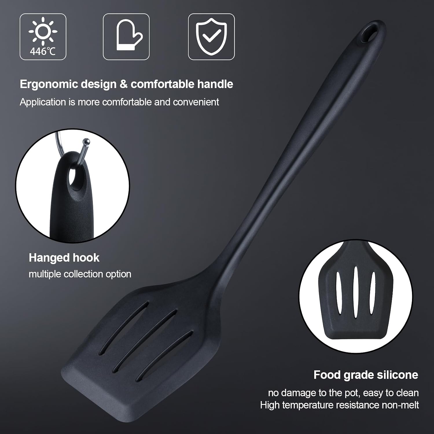 Set de Cuisine RAXCO 18 Pièces — 5 Couteaux Inox + 7 Spatules Silicone + Bloc