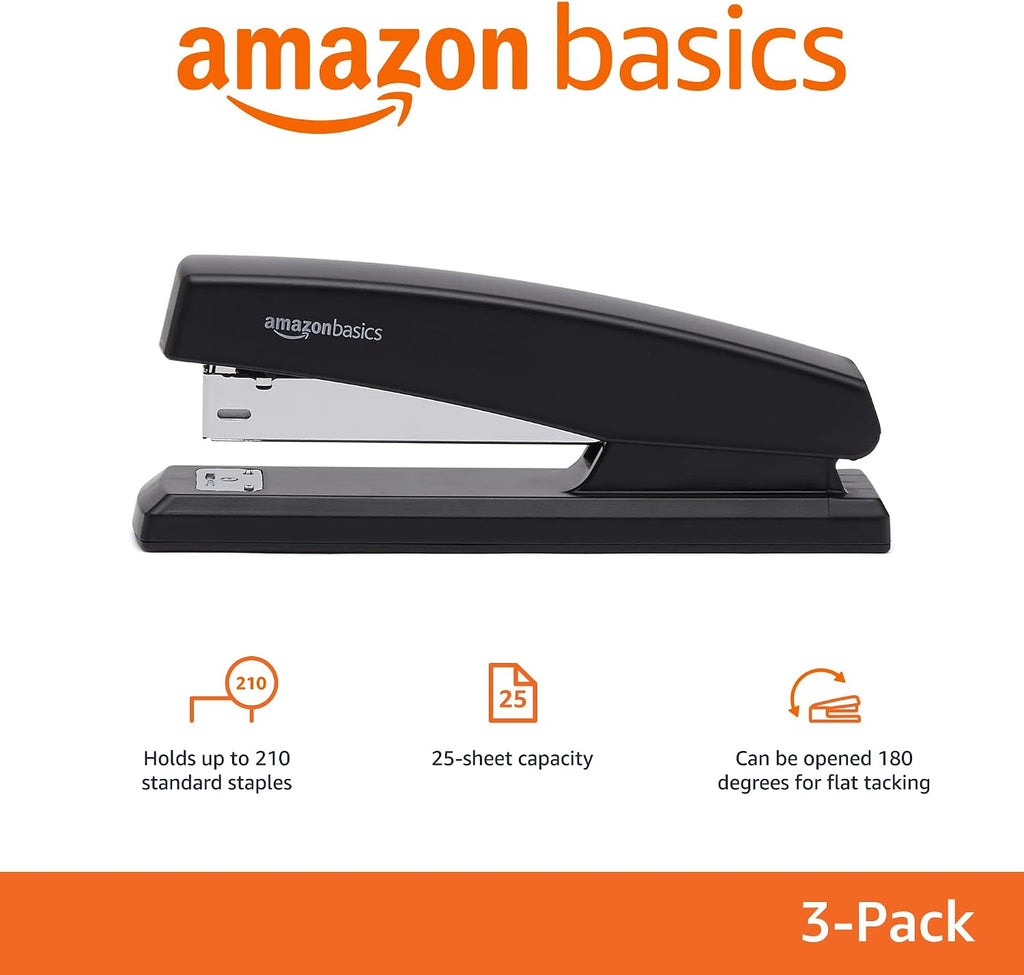 Amazon Basics nietjesmachine met 1000 nietjes, zwart