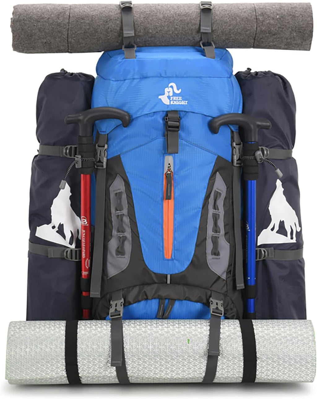 Bseash Waterdichte lichtgewicht wandelrugzak met regenhoes, outdoor sport reisrugzak voor klimmen kamperen toerisme, 60 liter, Militair Groen