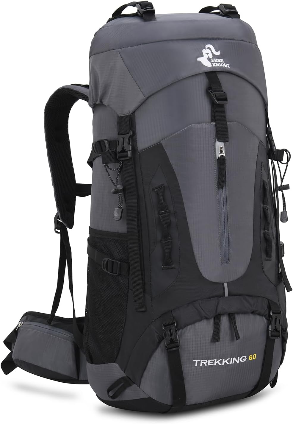 Bseash Waterdichte lichtgewicht wandelrugzak met regenhoes, outdoor sport reisrugzak voor klimmen kamperen toerisme, 60 liter, Militair Groen