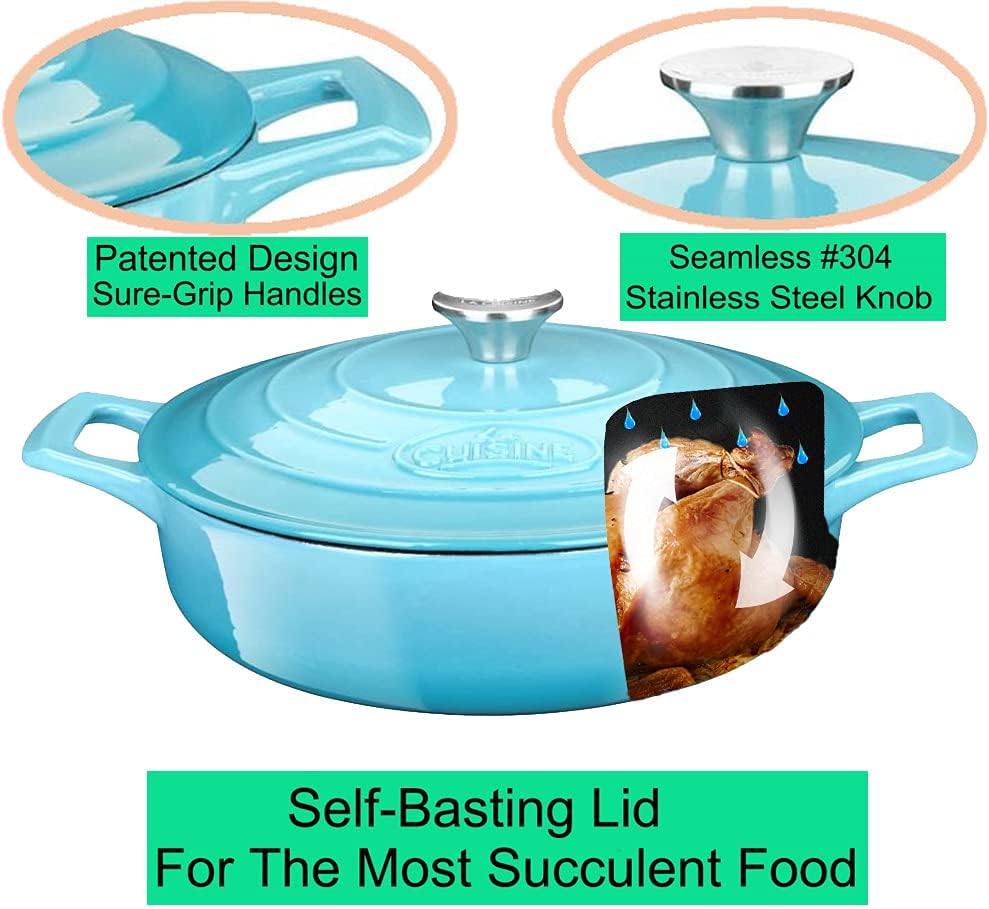 Cocotte Ovale en Fonte Émaillée La Cuisine – 5 L, Canneberge, Bouton Doré, Induction