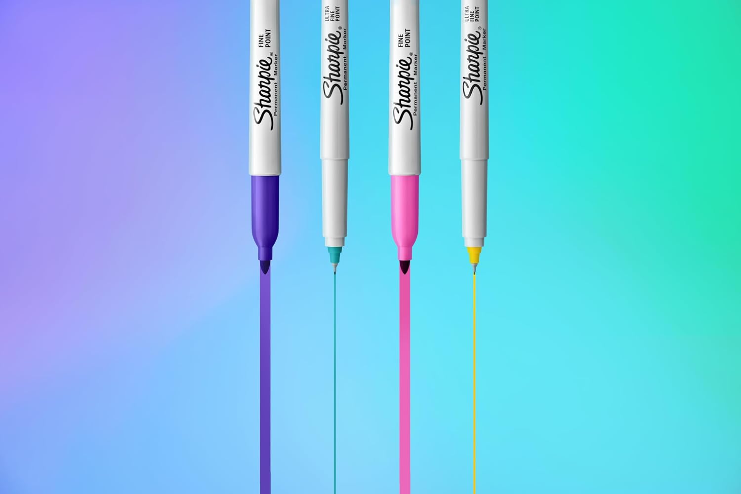 Sharpie Glam Pop Permanent Markers | Fine Tip for Bold Detail | Assorted Colours | 34 Marker Pens