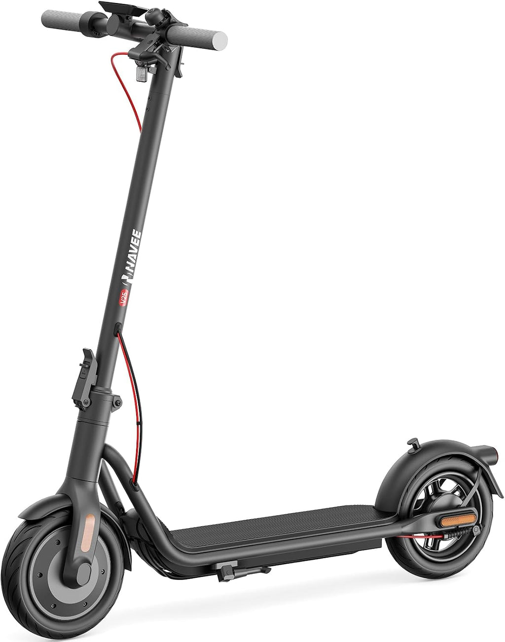 NAVEE V25 Elektrische step voor volwassenen, krachtige motor 600 W, max. bereik 25 km, banden 10 inch, E-ABS rem voor + trommel achter, TCS antislip, TÜV-certificering, Apple Find My, intelligent